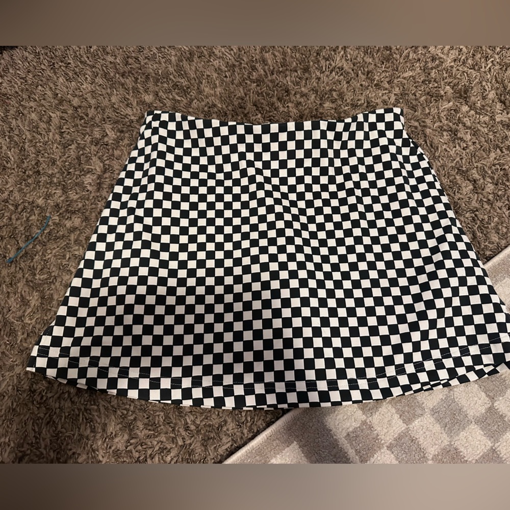 Vintage checker print skort